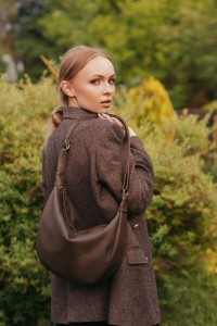 'Vanilla' leather cross body bag