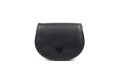 SADDLE BAG MIDI, cross body bag,  black soft grain leather