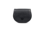 SADDLE BAG 'MIDI' black leather, cross body bag 