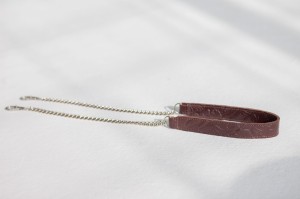 Leather strap with chain