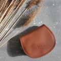 SADDLE BAG 'MINI' small , brown leather cross body bag