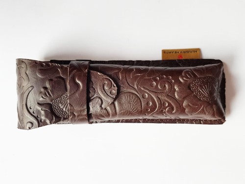 Etui na długopisy, skórzany piórnik, byHungryHearts