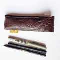 Etui na długopisy, skórzany piórnik, byHungryHearts