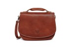 Torebka skórzana damska, brązowa listonoszka SADDLE BAG CLASSIC 